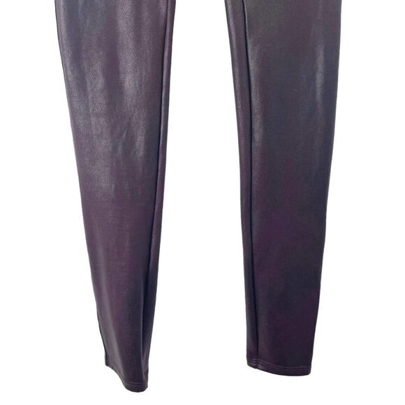 SPANX Faux Leather Leggings Sz S maroon red - Picture 6 of 11